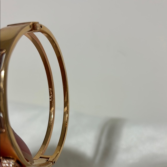 Swarovski Rose Gold Bracelet with Crystal Accents - Costume Jewelry - Picture 7 of 8